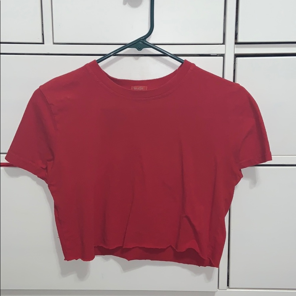 Red cropped Brandy Melville Shirt😍